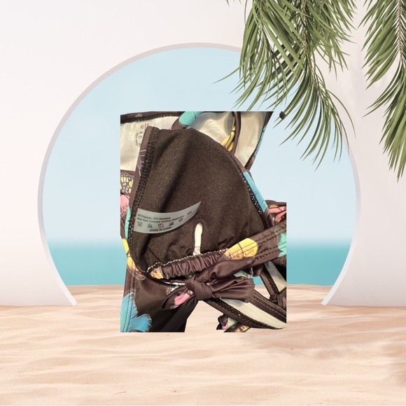 Butterfly print triangle bikini top size XS or S - Picture 6 of 7